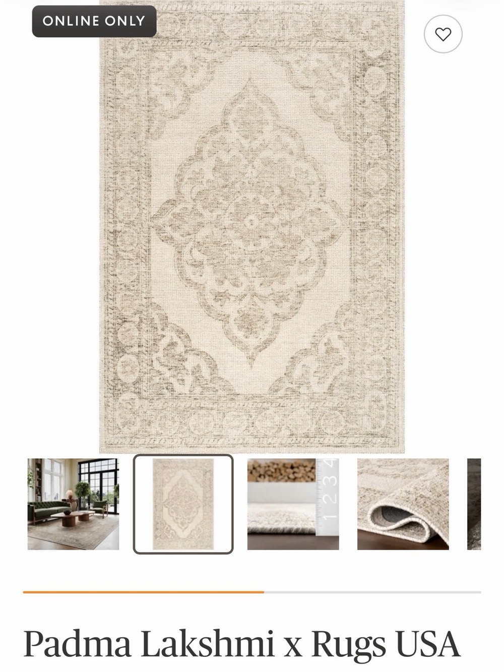 Ashley Padma Lakshmi x Rugs USA Istanbul 8' x 10' Area Rug